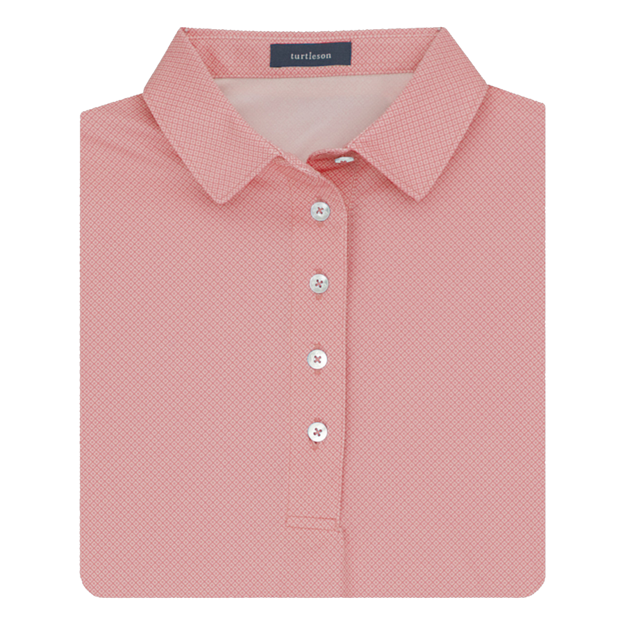 Women's Clare Mini Diamond Jacquard Performance Polo